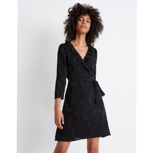 MADEWELL Wrap Dress in Floral Jacquard